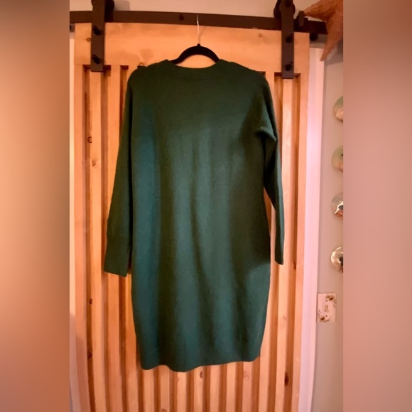 Green 'Believe' Sweater Dress - Picture 3 of 3